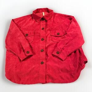 ZENANA Magenta Pink Size 3X Ribbed Corduroy Shirt Jacket Women Pockets Cabincore